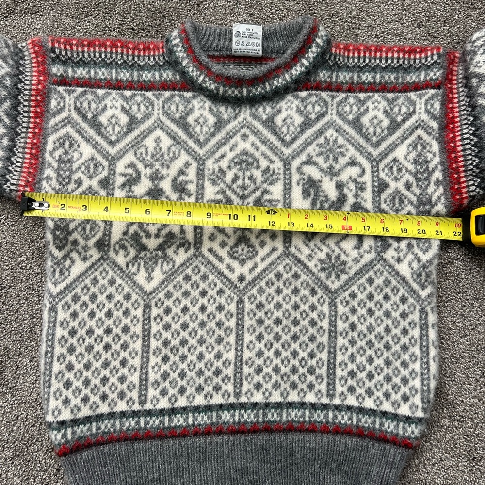 Vintage 1994 Dale of Norway Lillehammer wool sweater gray size S RARE - Picture 6 of 8